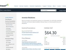 Tablet Screenshot of investors.viasat.com